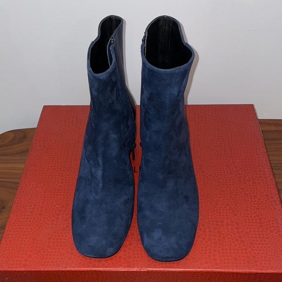 Donald Pliner Navy Suede and Leather Boots - Picture 5 of 5